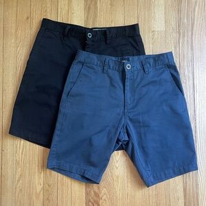2 Pairs of RVCA Chino Shorts